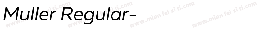 Muller Regular字体转换